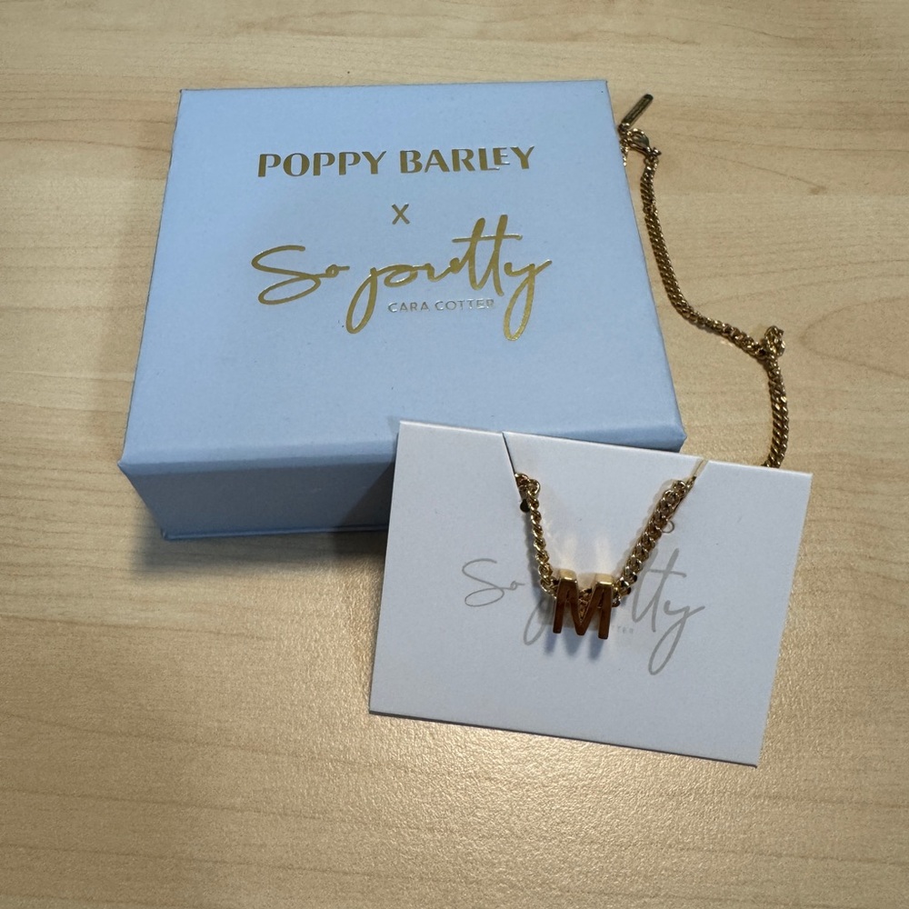 Poppy Barley X So Pretty Cara Cotter ‘M’ Necklace